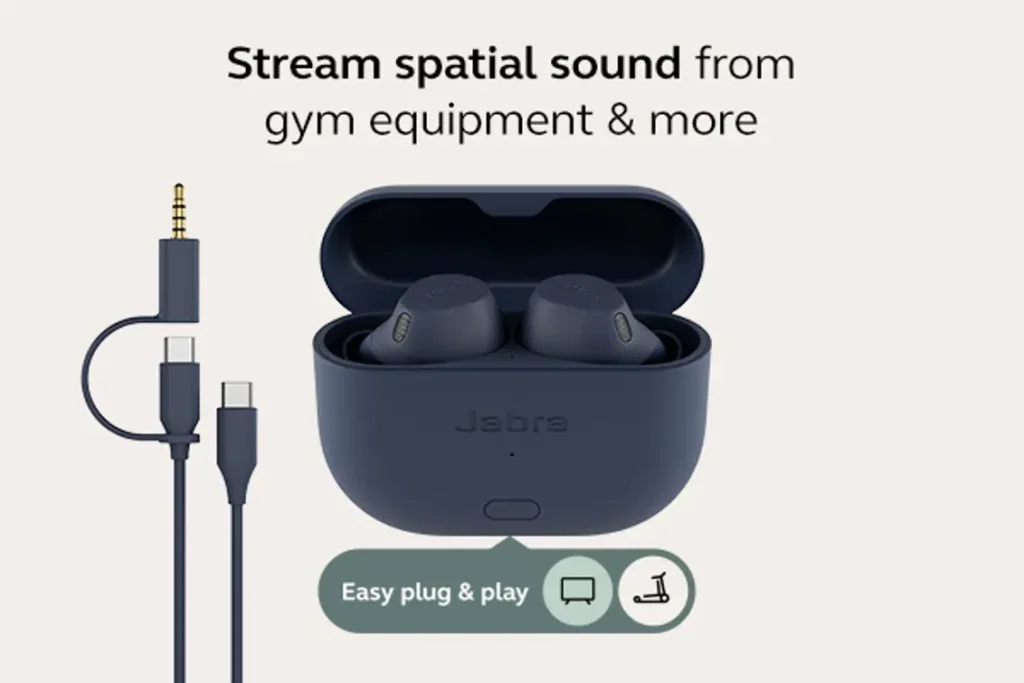 Bild på svarta Jabra Elite 8 Active Gen2 med laddningsfodral