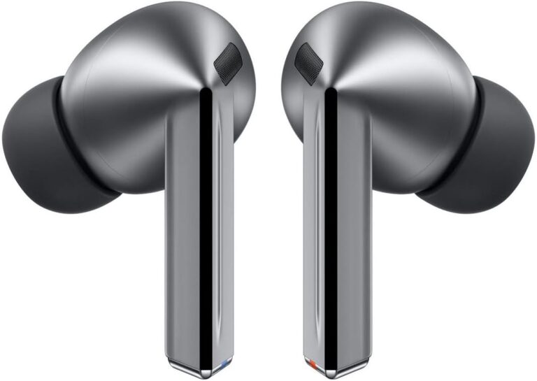 Silvriga Samsung Galaxy Buds3 Pro utan fodral