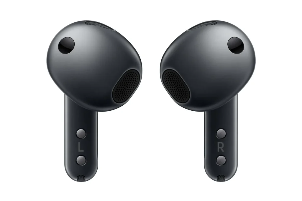 Svarta Samsung Galaxy Buds4 utan laddfodral