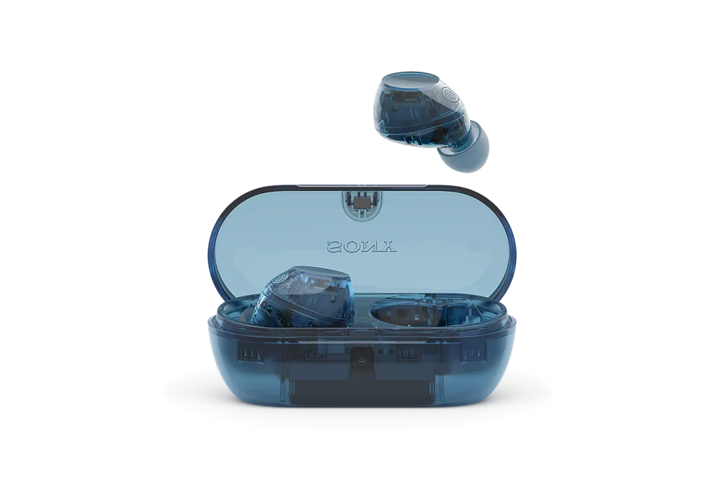 Sony WF-C710N transparenta med laddfodral